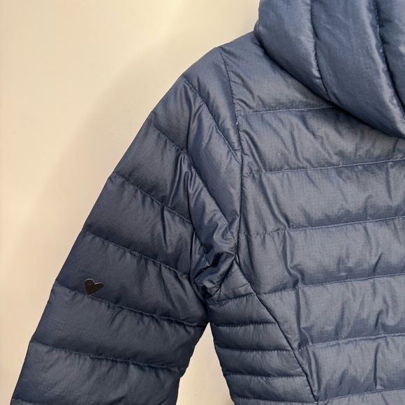 Patagonia Down Sweater Hoody Puffer Jacket Navy / Turquoise Blue Women’s XS - Picture 7 of 14